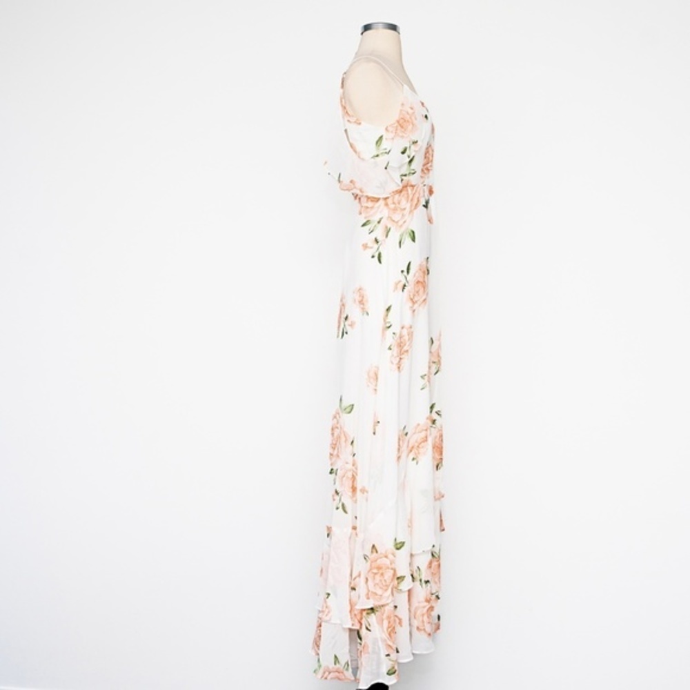 Lulu's White Maxi Dress with Blush Floral Print - Picture 12 of 12